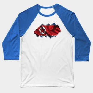 North Korea Flag Baseball T-Shirt